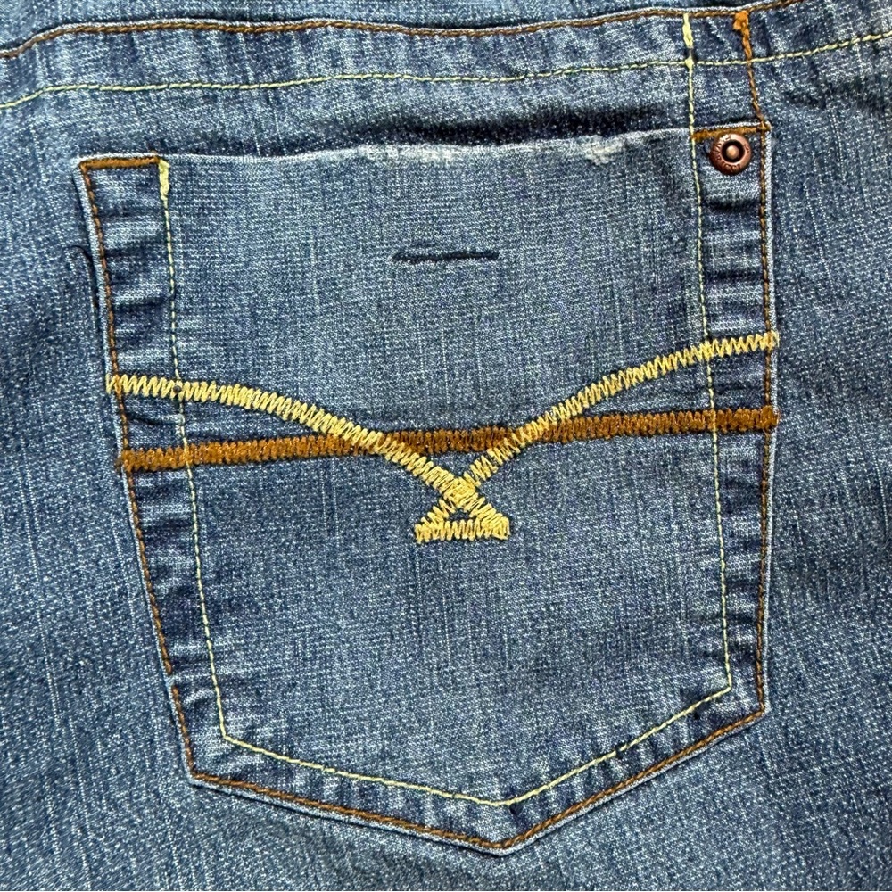 Z Cavaricci Bootcut Jeans Womens Size 16 Medium Wash Stretch Denim Y2K - Picture 15 of 16